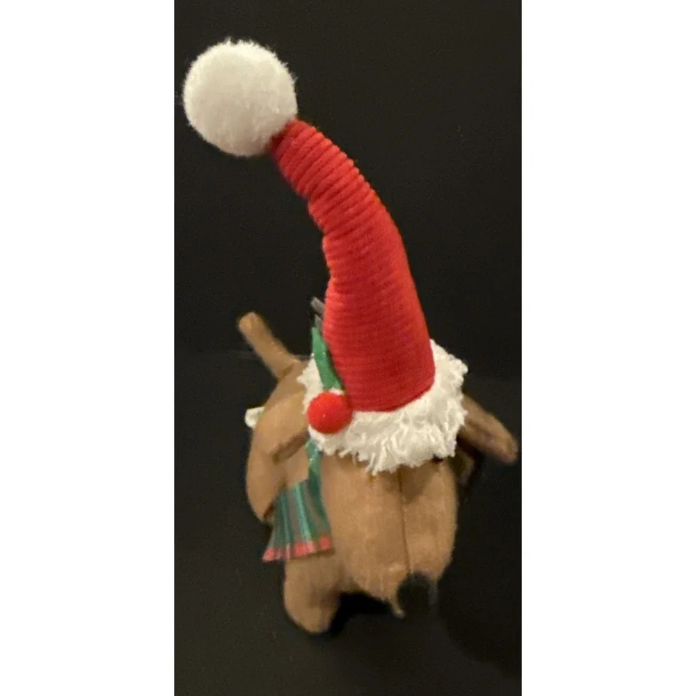 Dachshund Dog Puppy Holiday Christmas Ornament Red Santa‎ Hat Scarf Fabric NEW